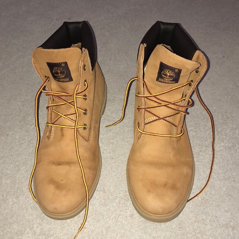 Timberland 6 in classic wheat colored boots